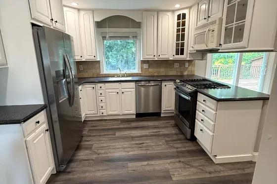 White kitchen in Westfield, NJ, cleaned by Milu Legacy Cleaning
